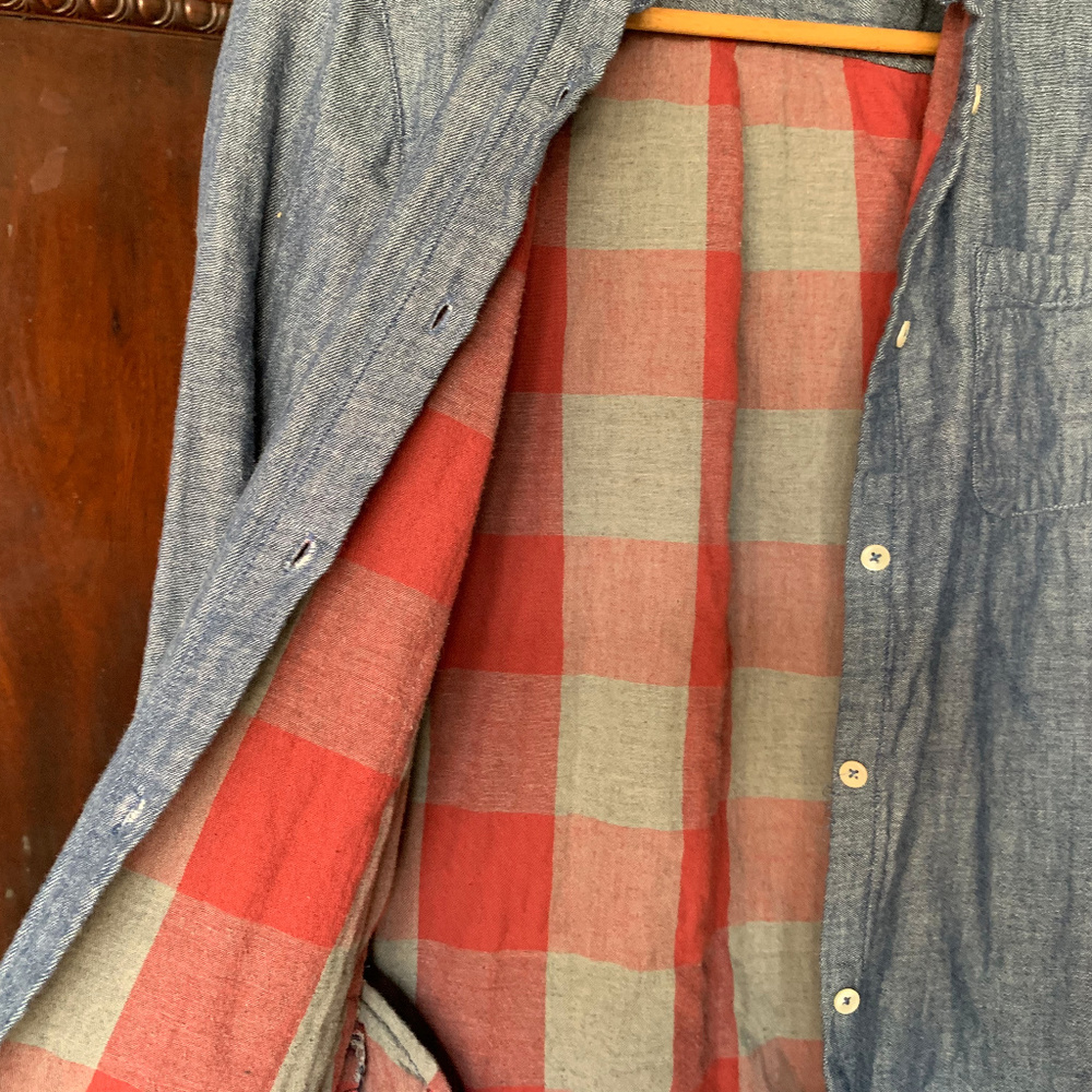 STEVEN ALAN double layer flannel shirt dress XS